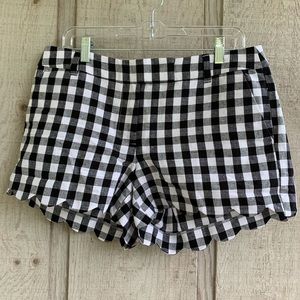 J. Crew Factory Linen-Cotton Scalloped Shorts